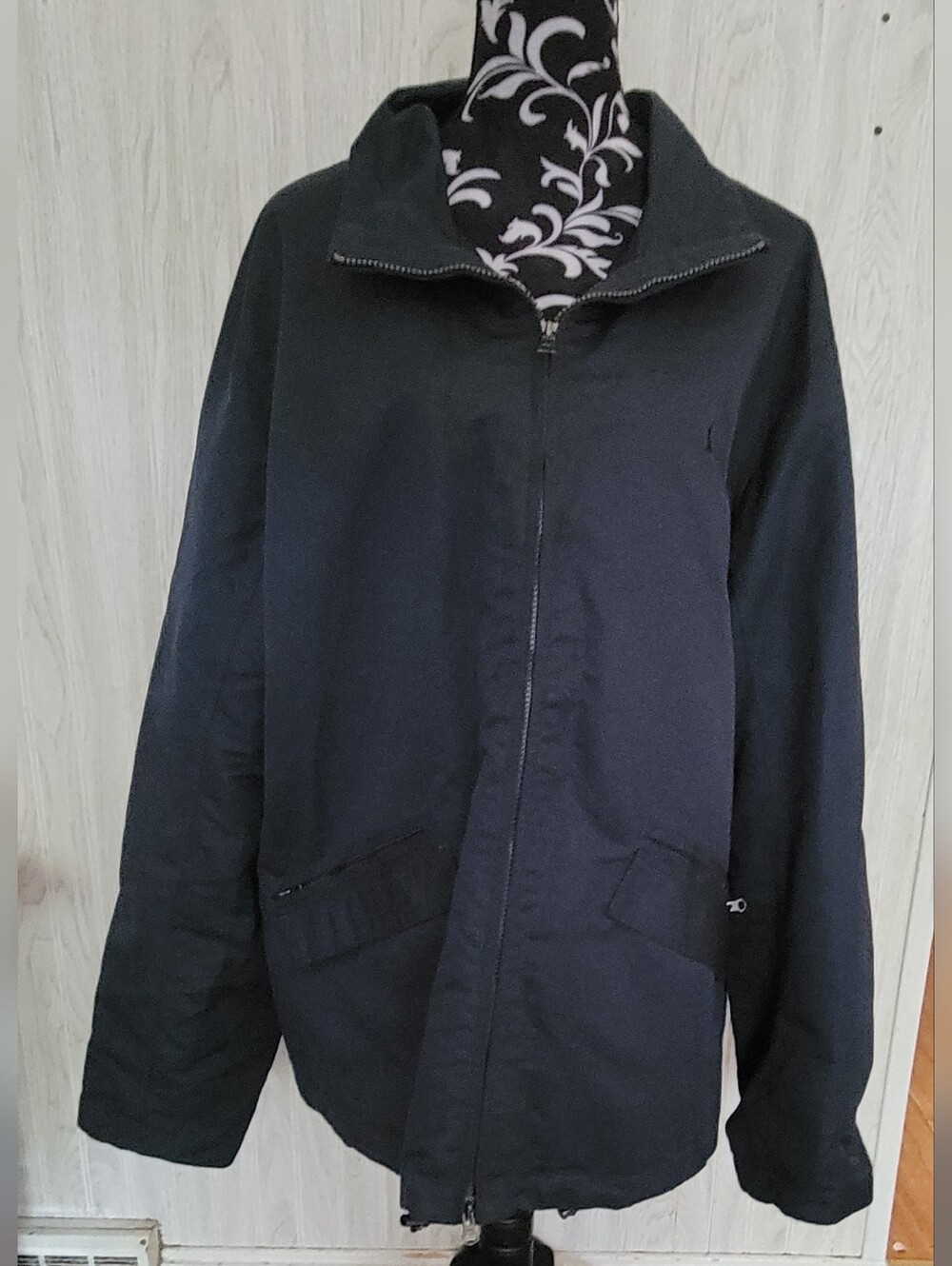 Men's Nautica Jacket Windbreaker Collared Zip Up Lined Long Sleeves Size XL